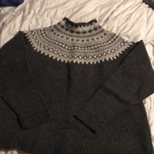 Eddie Bauer Fair Isle sweater, XL, 100% lambs wool